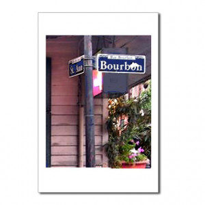 bourbon gifts bourbon postcards bourbon street sign postcards