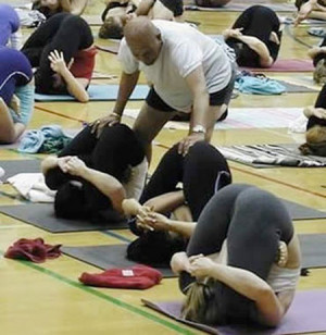 yoga instructor touching bad places