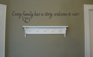 Welcome To Our Family Story Wall Decal - Trading Phrases