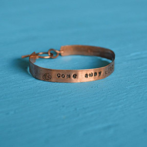 Come Away with Me Quote Bangle Bracelet by StalkingTheWildSnark, $15 ...