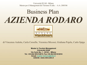 Business Plan Azienda Rodaro Upload Share And