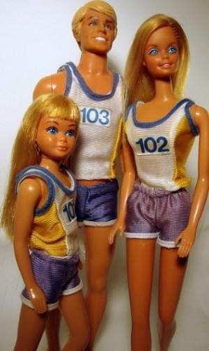 Jogging Skipper® Doll, Ken® Doll and Barbie® Doll, 1982 Barbie ...