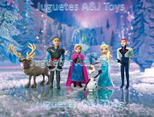 Set Disney Frozen Sven, Kristoff, Anna, Elsa, Hans Y Olaf title=