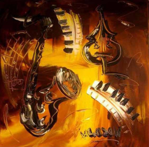 musical instrument painting