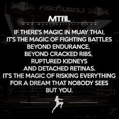liberties with a quote from a film to highlight my love for Muay Thai ...
