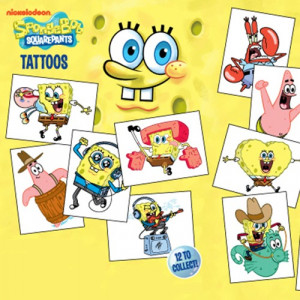 Spongebob Squarepants Mini Tattoos in Capsules Front Display