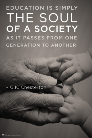 ... as it passes from one generation to another. – G.K. Chesterton