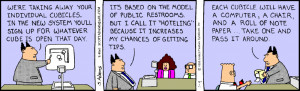 Cube-Sharing - The Dilbert Strip for January 9, 1995