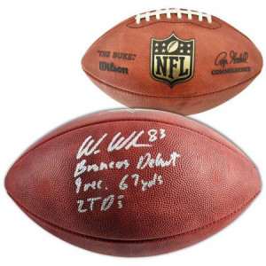 NFL - Wes Welker Autographed Football: Denver Broncos Duke Pro ...
