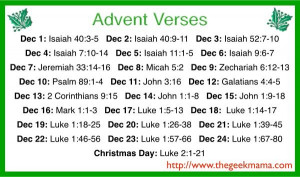 Start a new Christmas tradition with Advent Bible verses