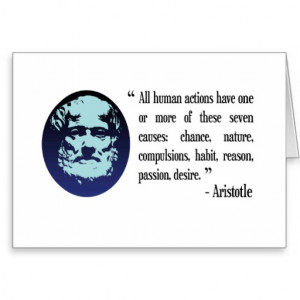 Aristotle philosophical quotations card