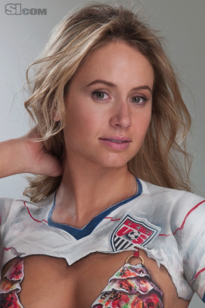 ... Dempsey wife of US soccer player Clint Dempsey Body painting Soccer