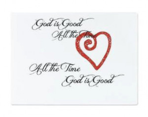 Christian Cutting Board. Red heart with Christian quote,