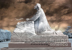 Jesus Quotes Art - Jesus Christian Art - Jesus Kneeling With Bible ...