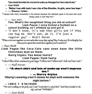 One Direction 1D's Quotes♥