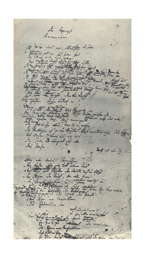 Hölderlin's Manuscript - taken from 'Die Nymphe' as part of the ...