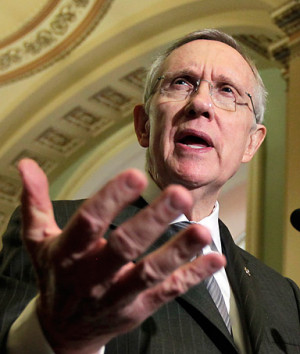 Senate Majority Leader Harry Reid of Nev., speaks to reporters ...