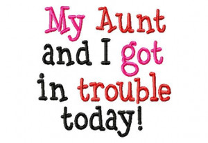 Love My Aunt My aunt and i got in trouble