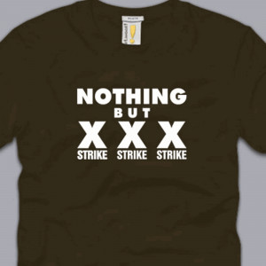 NOTHING-BUT-STRIKES-T-SHIRT-funny-bowling-tee-pba-sports-cool-S-M-L-XL ...