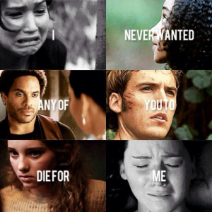 ... for this image include: cinna, rue, the hunger games, katniss and prim