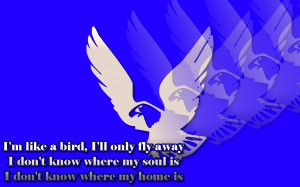 Like A Bird - Nelly Furtado Song Lyric Quote in Text Image