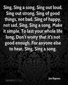 Joe Raposo - Sing, Sing a song, Sing out loud, Sing out strong, Sing ...