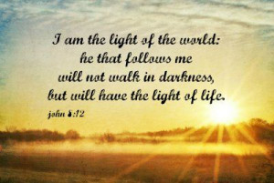 Light World Print John 8 Art Scripture Quote Christian Nature Bible ...