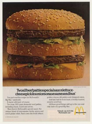 McDonald’s Big Mac Two All Beef Patties Photo (1979)