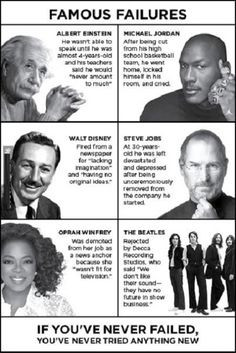 Famous Failures - Steve Jobs, Albert Einstein, Walt Disney, Oprah ...