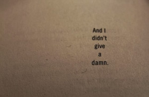 quotes about not giving a damn about love