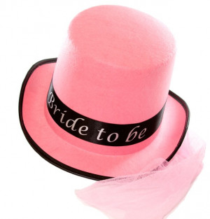 Top Hat Hens Bride To Be with Veil