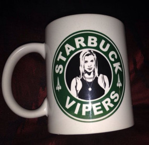 Starbuck Starbucks battlestar galactica mug by xMURDERWEARx