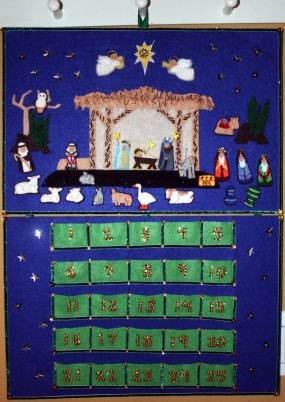 Nativity Advent Calendar Pattern Nativity Advent Calendar