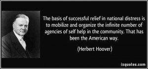 The basis of successful relief in national distress is to mobilize and ...