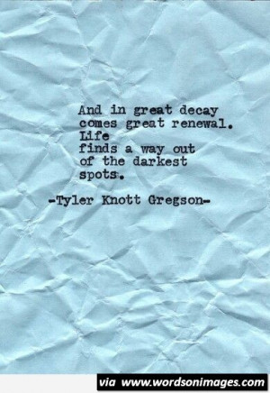 Great decay comes great renewal