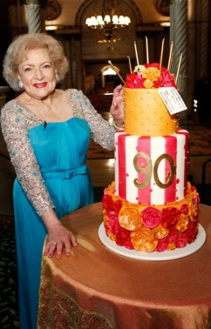 Betty White on her 90th birthday