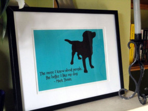 Mark Twain Dog Quote Print by TheWordAssociation on Etsy, £7.99