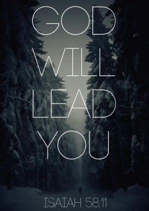 God will lead you!