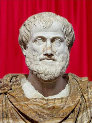 Bust of Aristotle at the Palazzo Altemps, Rome. It is a copy made from ...