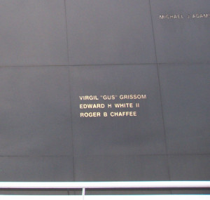 ... name along with Grissom's and Chaffee's on the Space Mirror Memorial