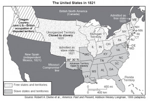 Missouri Compromise Map 1821