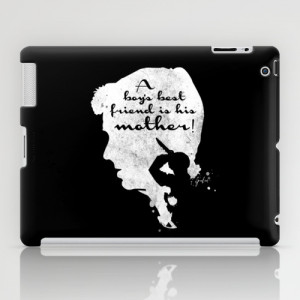 Boy’s best friend – Norman Bates Psycho Silhouette Quote iPad Case