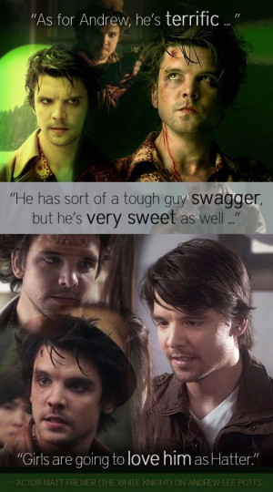 Matt Frewer quote on Andrew Lee Potts as Hatter in Syfy's Alice ...