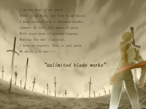 fatestay night quotes unlimited blade works blade emiya shirou swords ...