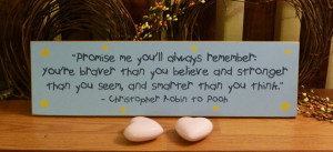 Promise Me You Will Always Remember Winnie The Pooh Quote (Blue ...