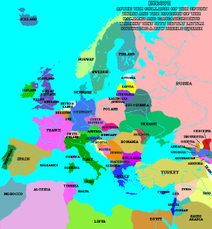 Post Cold War Europe Map