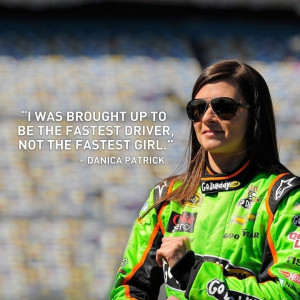 to Danica Patrick for becoming the first woman in history to win ...