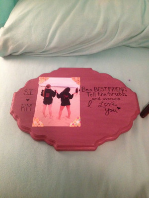 Best Friend going away gift Wooden plaque with a picture ...