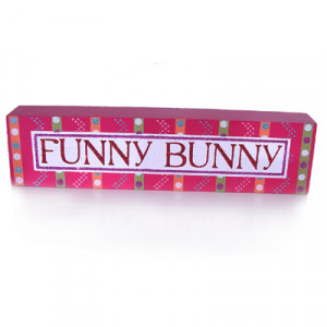 Easter Quote Blocks Funny Bunny Hippity Hoppity Set of 2