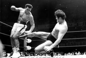 George Chuvalo in the ring with Muhammad Ali, 1966. Doug Griffin/ZUMA ...